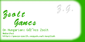 zsolt gancs business card